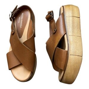 PALOMA BARCELÓ MADE IN SPAIN LEATHER STRAP PLATFORM SHOES SZ 38/9